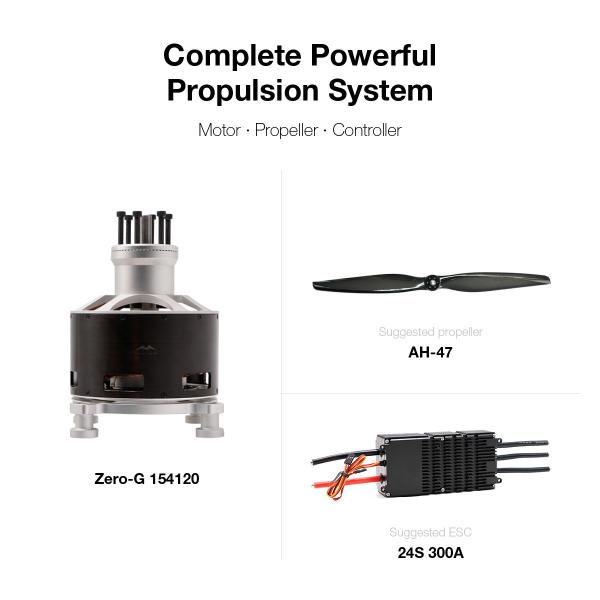 80KG Thrust System With 154120 Brushless Motor And Motor Controller And Propeller For Paramotor Paragliger