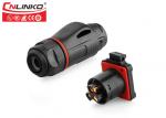 Buy cheap Black  Screw Circular 25A Power Waterproof Plastic Connector , Waterproof Electrical Quick Connectors product