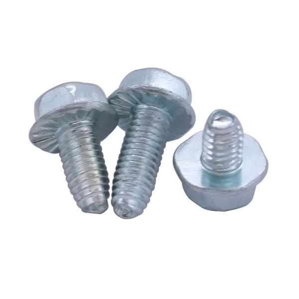 Phillips Drive Hex Head Flanged Thread Forming Screws Zinc Plated Swageform Screws