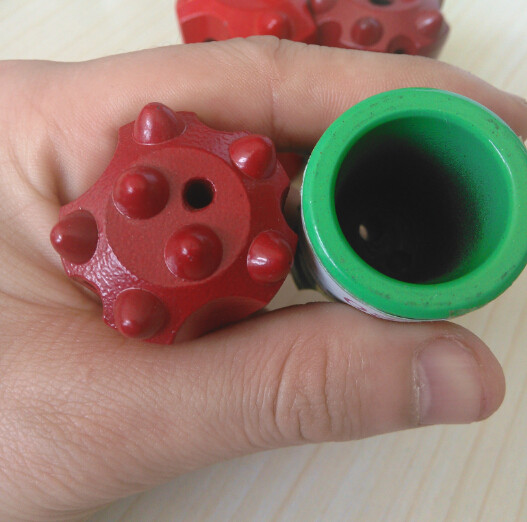 Hard Rock Drilling Tools , 7 / 11 / 12 Degree Taper Button Bit