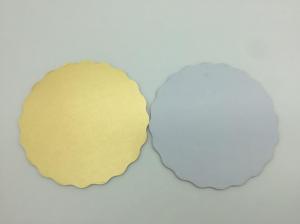 Buy cheap Wedding Gold Foil Cake Boards , Round Cardboard Cake Base With Flower Edge product