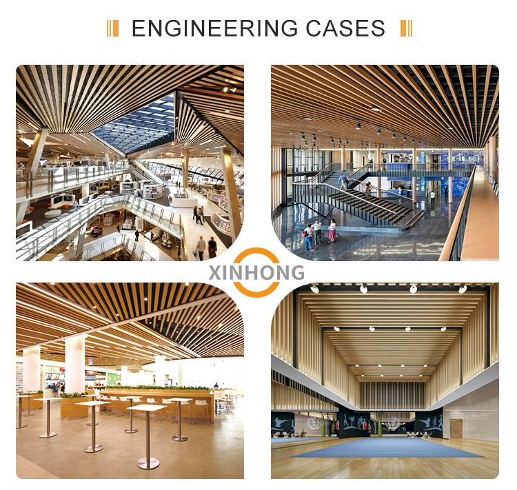Artistic Aluminium Honeycomb Panels Moisture Proof Aluminium Baffle Ceiling Detail Soundproof