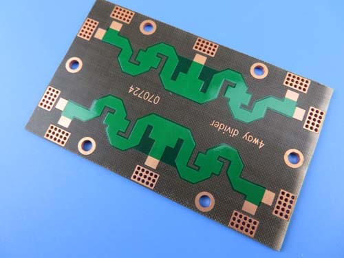 DK2.65 PTFE PCB Double Sided With OSP and Green Mask for Combiners High Frequancy Circuit Board
