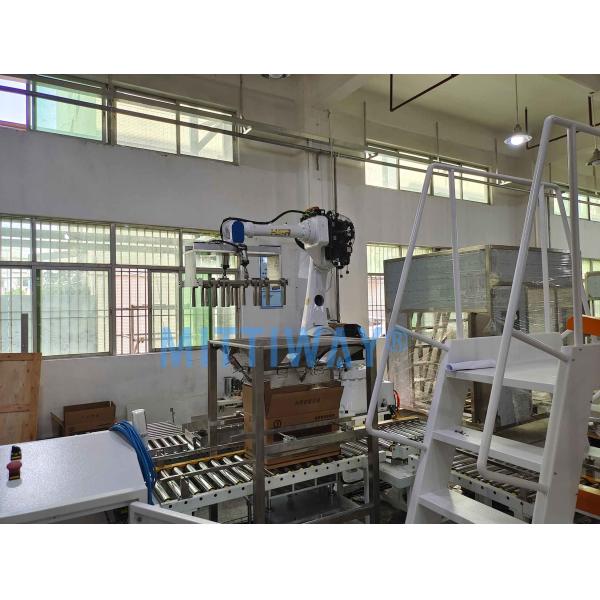 Automated Robotic Bag Palletizer PLC control Carton Palletizer
