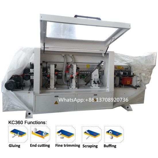 woodworking automatic edge banding machine with pre milling and corner rounding