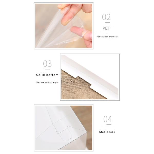 Recycled Birthday Cake Gift Packaging Boxes With Transparent Window