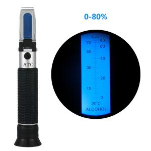 Buy cheap YieryiHand held 0-80% Alcohol Refractometer ATC Spirits Tester Alcoholometer product
