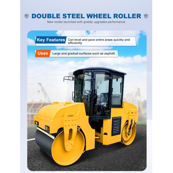 6ton 7ton 8ton Road Roller Diesel Vibratory Double Drum Road Roller Compactor Asphalt Rollers