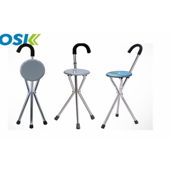 Anodizing Surface Medical Walking Aids Three Legged Cane For Old People