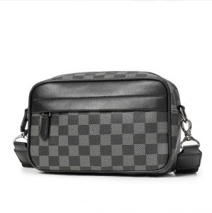 Buy cheap Mens Casual Checkered Crossbody Bag Messenger Bag Fashionable And Trendy Waist Bag product