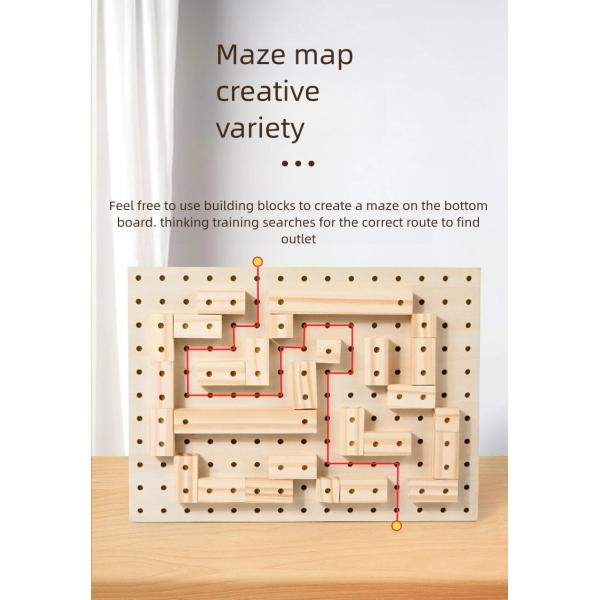 Natural Wooden Children's Early Education Creative Construction Building Bricks Block Puzzle Toys Kids Diy Assembly Set