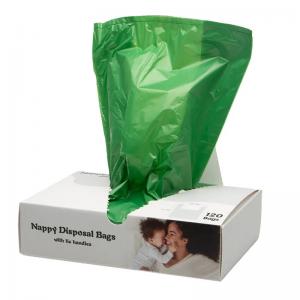 China 3g Disposable Plastic Diaper Garbage Bags T-shirt Bag Nappy Sacks Bags on sale