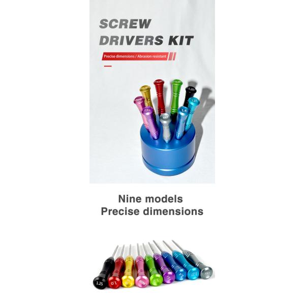 Stainless Steel Implant Screw Driver Dental Implant Tools 9pcs Dental Screwdriver