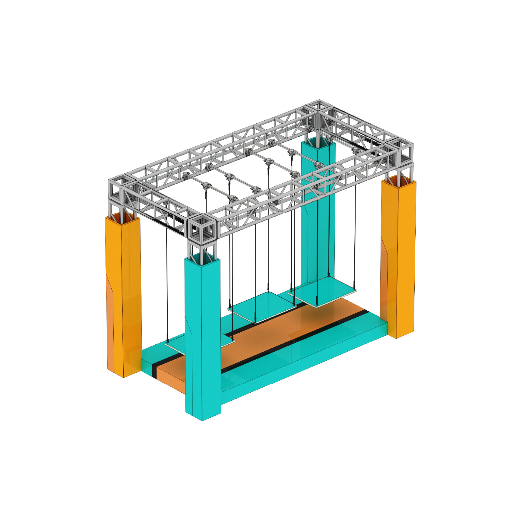 Custom Ninja Course Obstacle Equipment for Indoor Playgrounds