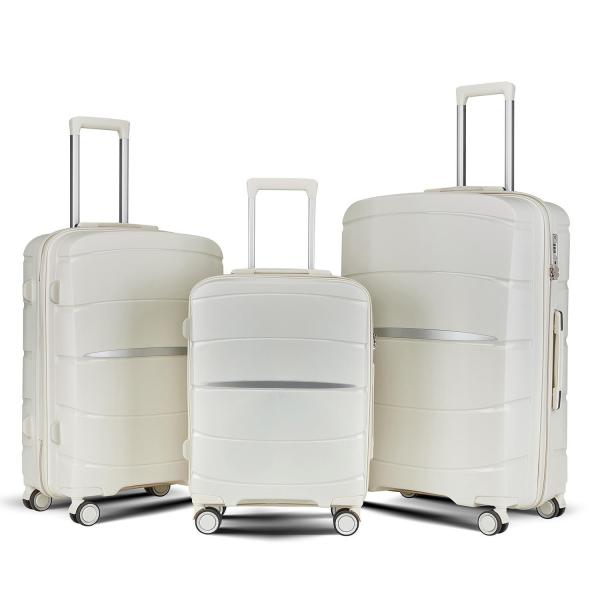 Outdoor Activities 8-Wheel Spinner Trolley Cases Large Capacity Durable Versatile PP Travel Luggage Sets Eco-Friendly Light Weight Suitcase TSA