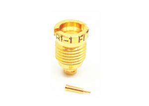 Buy cheap Gold Plated Mini SMP Connectors Blindmate Male Crimp Micro Coaxial Connector product