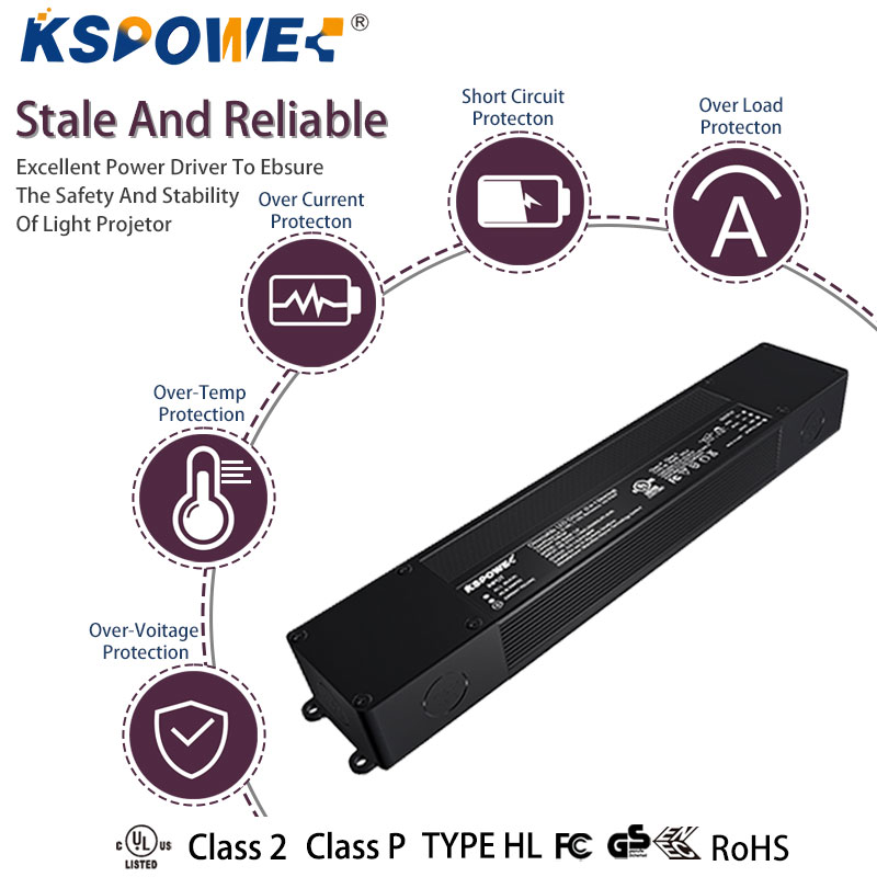 CE ROHS Listed 60W Switching Power Supply 48V 5 In 1 Dimmable Driver Waterproof IP65
