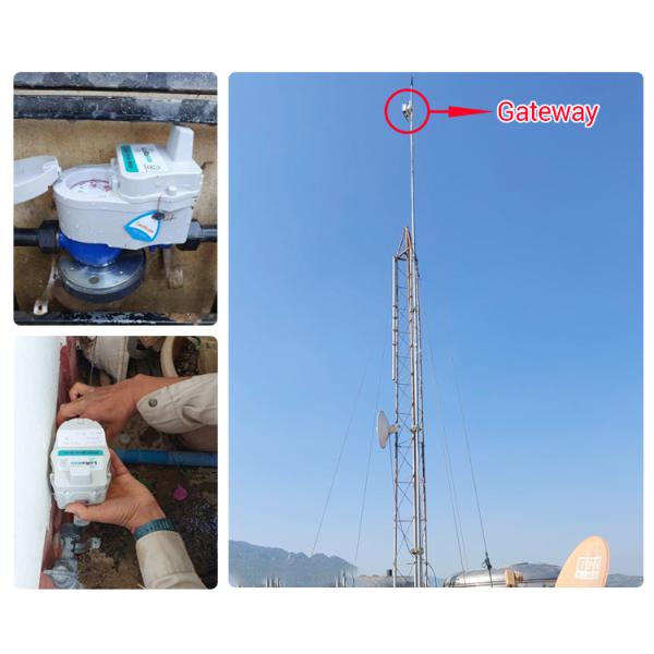 Wireless Remote Water Meter Reading Post Paid Brass Body Water Meter with Valve Lorawan