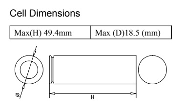 NCR 18500 Lithium Ion Rechargeable Battery Pack 1200mAh 11.1V For Security Scanner