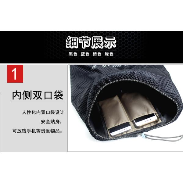 Double Shoulder Drawstring Sack Bag , Washable Sports String Backpack