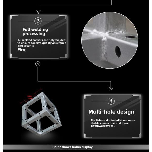 Sturdy Aluminium Stage Truss Welding Aluminum Box Truss For Advertising Display