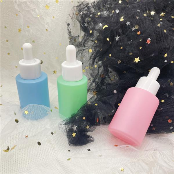 Matt Colorful Flat Shoulder Essential Oil Glass Dropper Bottle 30ml