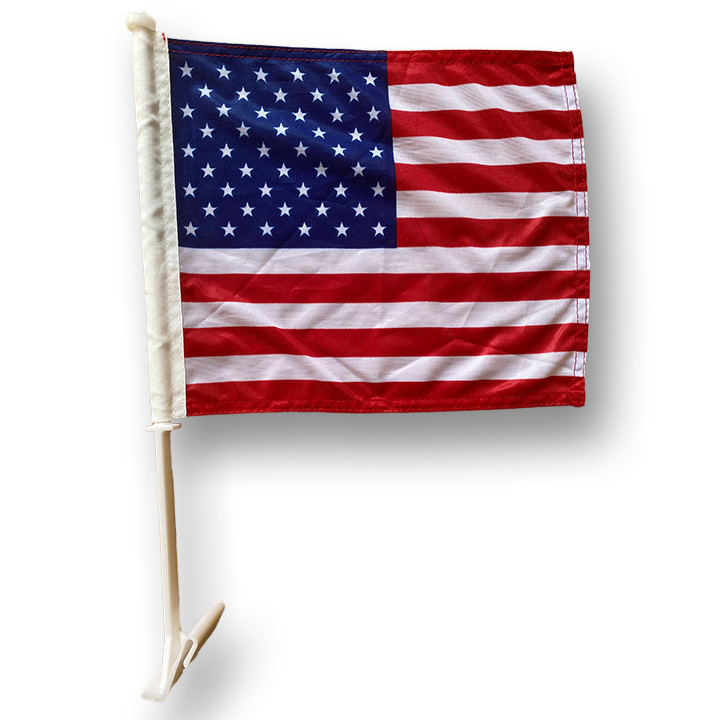 30 X 45cm Car Flag With Pole Any Pattern Of Custom Flagpole With Clips