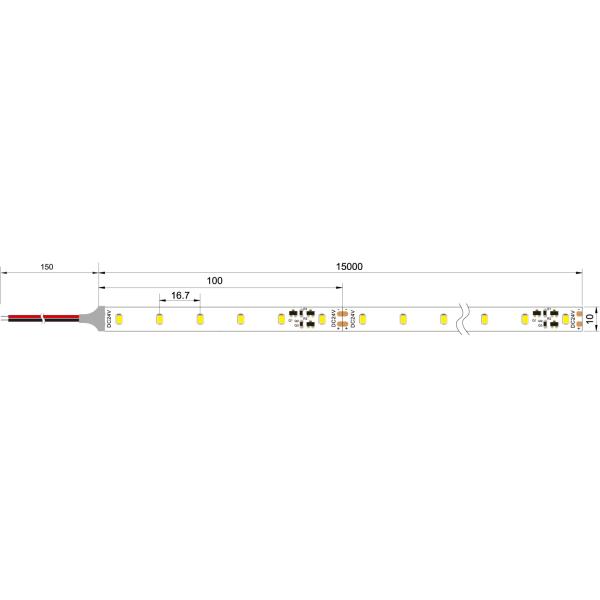 10m-15m 2835 constant current 120lm/w Samsung Super length dc24v 2835smd 60leds led strips for linear lighting design