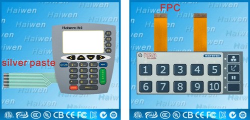 Custom Screen Printing FPC Membrane Switch Keypad With Polyester Dome