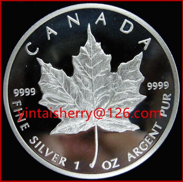 Silver leaf mirror-matt effect metal coin for sale
