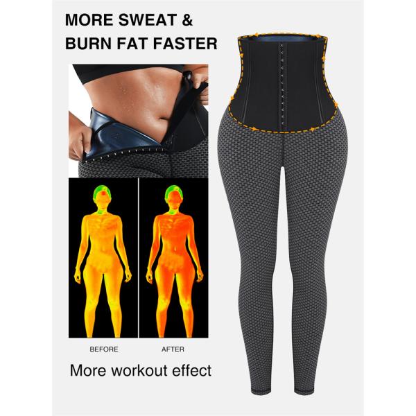 Breathable HEXIN HIGH WAIST Neoprene Gym Scrunch But Corset Waist Trainer Leggings AS SHOW