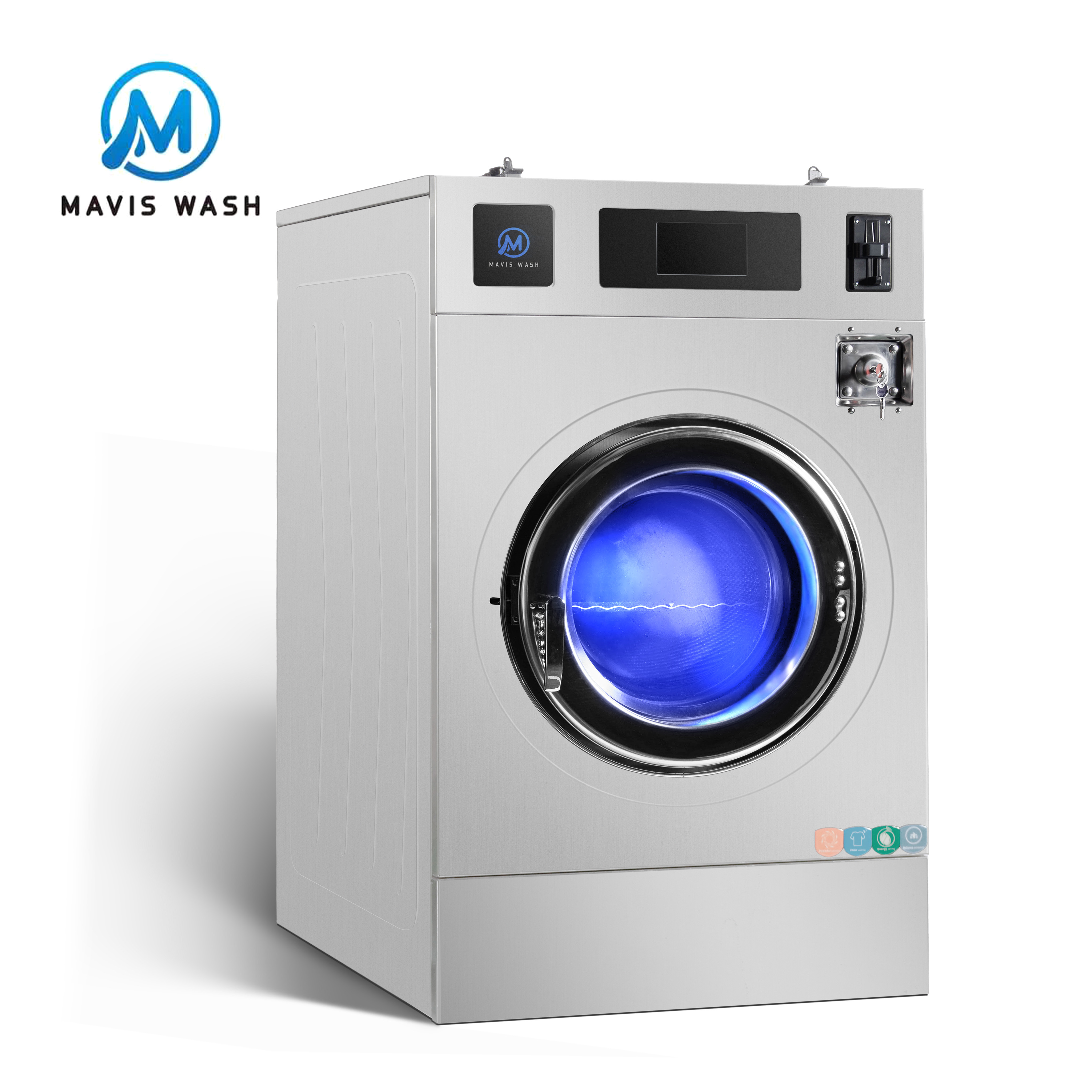 Washer Extractor Hard Mount Industrial Laundry Machine Coin Operated Washing Machines for Hotel University Laundry 12kg