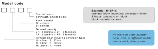 Thermocouple Ceramic Terminal Connecction Block D-2P-CT