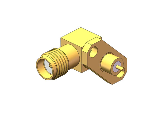 Buy cheap 50Ohm Gold Plated Rigth Angle SMA Female Solder Connector product