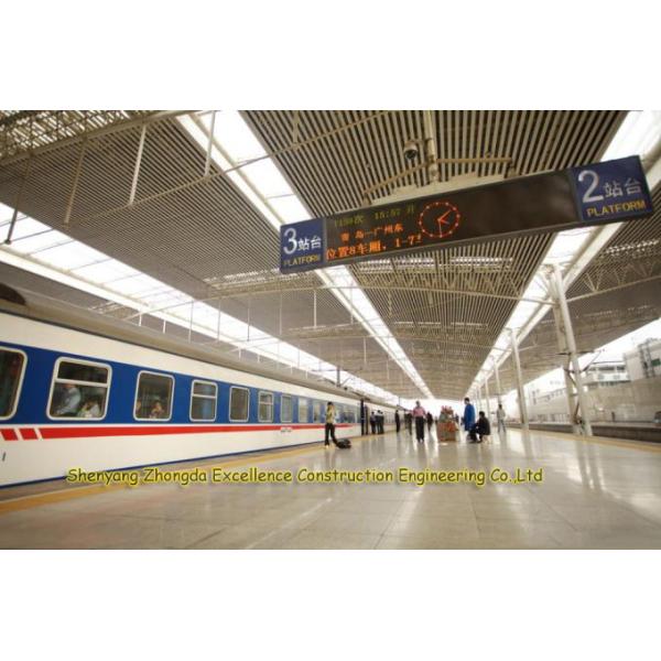 Galvanized steel truss space frame bus/train station