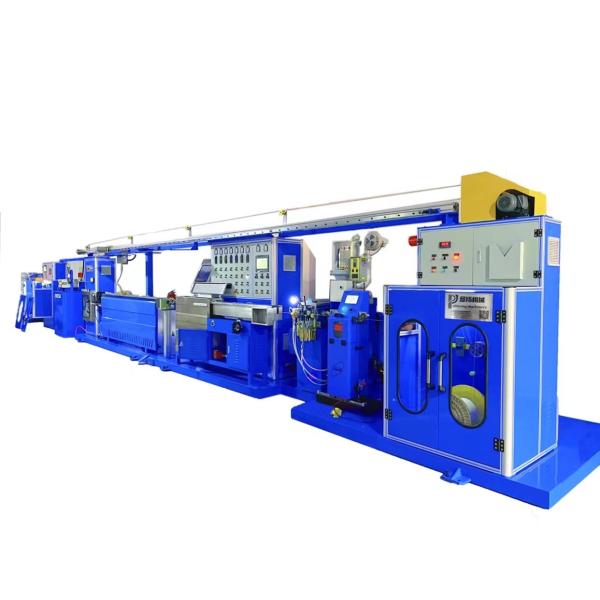 Φ40mm Teflon Cable Extrusion Line For Extruding Extruder Teflon High Temperature Cable With Material FEP FPA