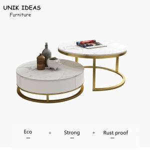 Buy cheap 80x80cm Round Luxury Center Tables Design Metal Black Combination product