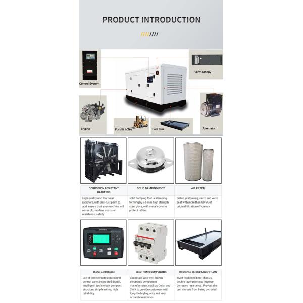 100kva 80kw Silent Type Generator Weatherproof Water Cooled Durable