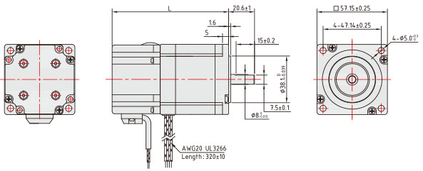 CNC Machine CE 57mm Nema 23 Brake Stepper Motor