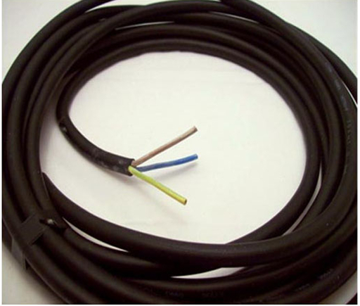 High Flexible 3 Core Rubber Electrical Cable , Machine Tool Cables Oil Resistance