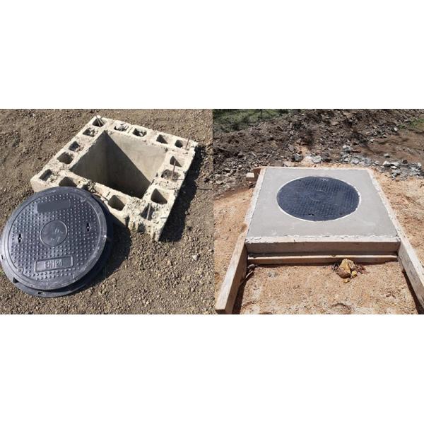 Anti Slip Square Heavy Duty Manhole Cover And Frame / Waterproof Manhole Cover