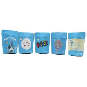 Buy cheap LDPE Mylar ziplockk Stand Up Bags Blue Resealable Zipper Bags 5 Inch Height product