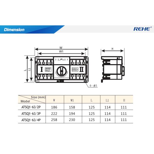 63A 3P Generator Controller ATS Automatic Transfer Switch Manual Changeover Switch