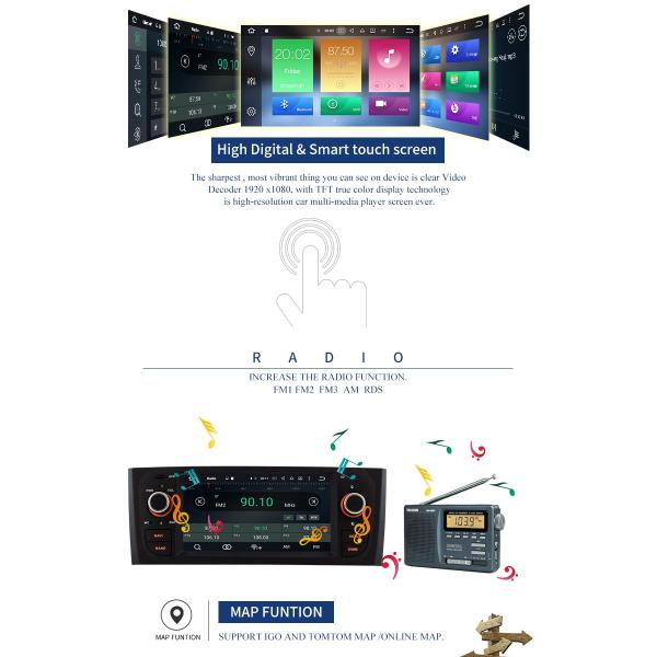 Android 8.0 car GPS DVD Player with FM AM function for Fiat OLD PUNTO