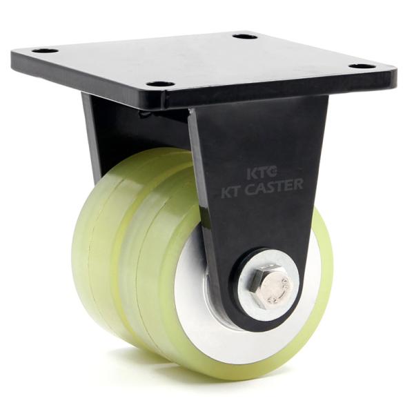 800kg Nylon Caster Wheels Fixed Rigid Flange Outdoor Industrial Casters