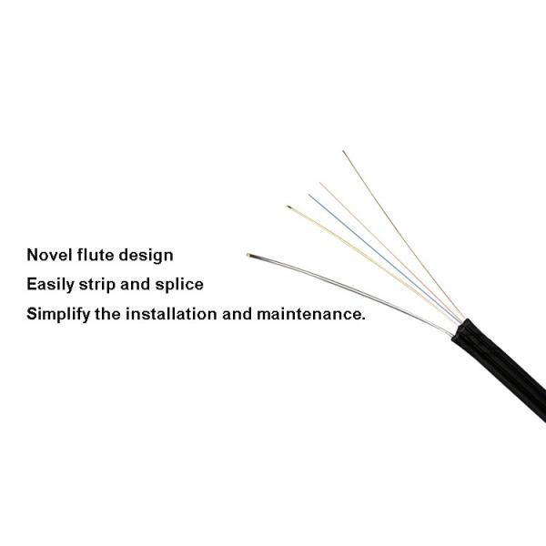 Kico Outdoor Fiber Optic Patch Cord 1/2/4 Core FRP / Steel Wire FTTH Drop