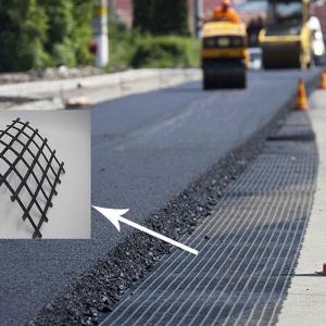 China High Tensile Strength Fiberglass Geogrid For Asphalt Reinforcement Pavement Driveway on sale
