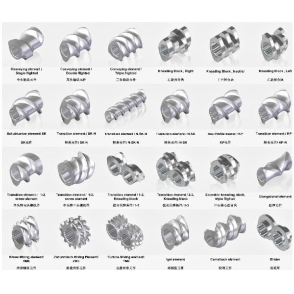 Abrasive Blasting Twin Segment Screw For Plastic Machine