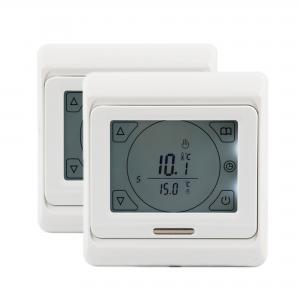 China 230V White Backlight Electronic Wall Mounted Touch Screen Room Thermostat on sale