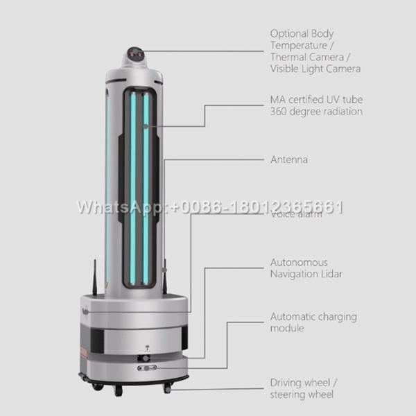 UVC Energy Killing Germs And Pathogens AI Disinfection Robot